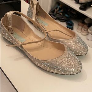 Betsey Johnson Ankle Strap Flats